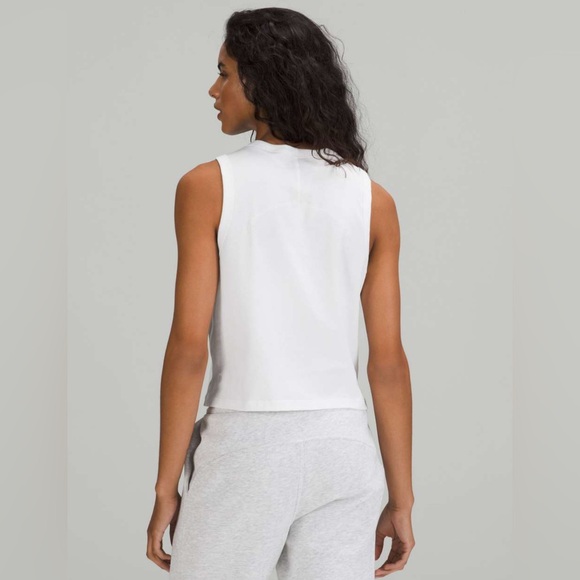 Lululemon Classic-Fit Cotton-Blend Tank Top *Peloton Collab NWT in White - Picture 6 of 8